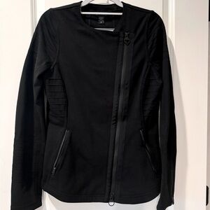 Athleta black moto jacket. Perfect condition. No tags. Tried on around house